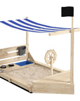 Sandbox with roof and kitchen