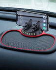 Multi-functional car anti-slip mat and phone mount