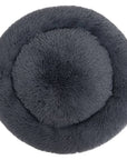 Washable dog/cat cushion 90x90x16 cm plush dark gray