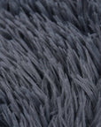 Washable dog/cat cushion 90x90x16 cm plush dark gray