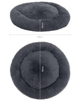 Washable dog/cat cushion 90x90x16 cm plush dark gray