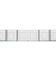 Rabbit cage with 6 panels 327x79x54 cm galvanized iron