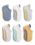 6 Pairs Baby Boys Girls Cotton Non-slip Floor Socks Summer For Toddler Kids Indoor Activities Learn To Walk Ankle Socks