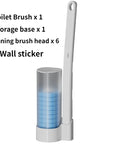 Disposable Toilet Brush Wall Cleaning Tool for Bathroom Replacement Brush Head Toilet Accessories