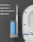 Disposable Toilet Brush Wall Cleaning Tool for Bathroom Replacement Brush Head Toilet Accessories