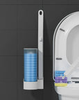 Disposable Toilet Brush Wall Cleaning Tool for Bathroom Replacement Brush Head Toilet Accessories