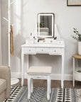Dressing table with LED lighting