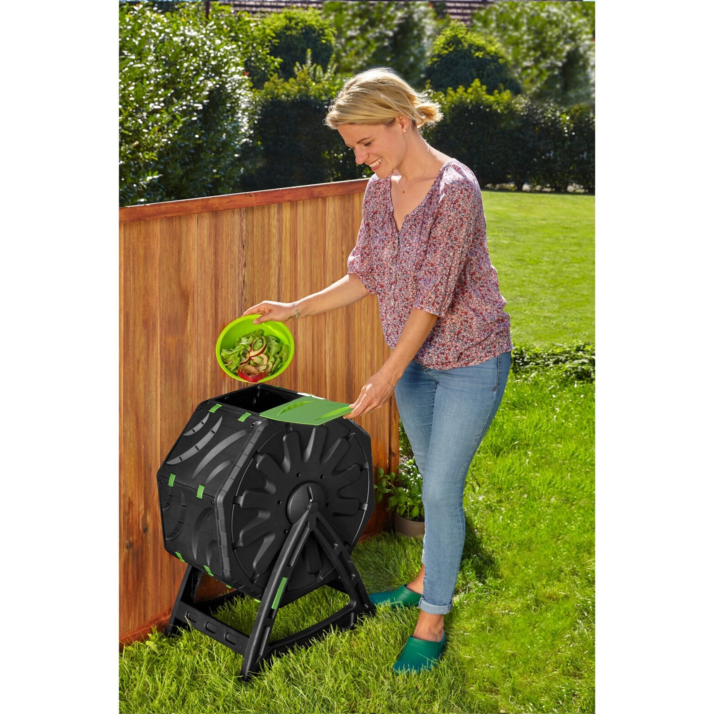 Fast Green Waste Bin, 70L 