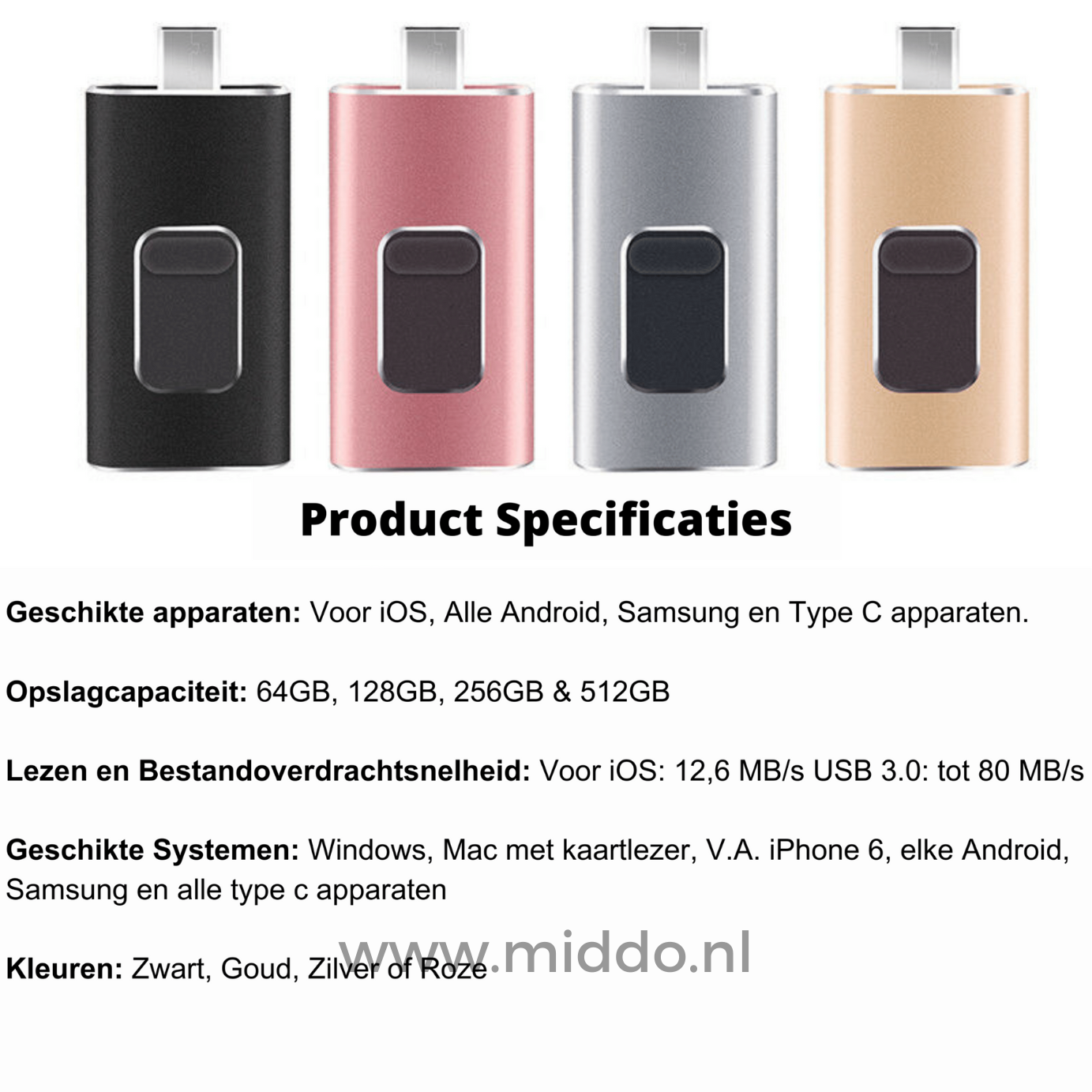 Mit unserem 4-in-1-Flash-Laufwerk haben Sie nie wieder ein vollwertiges Mobiltelefon. Das passt auf jedes Gerät! 