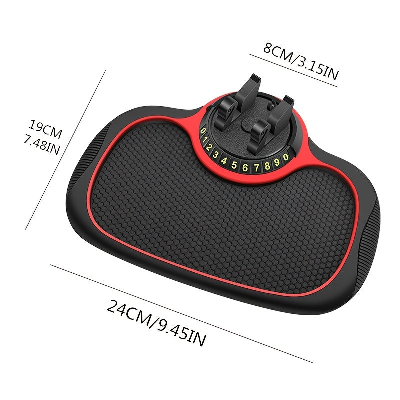 Multi-functional car anti-slip mat and phone mount