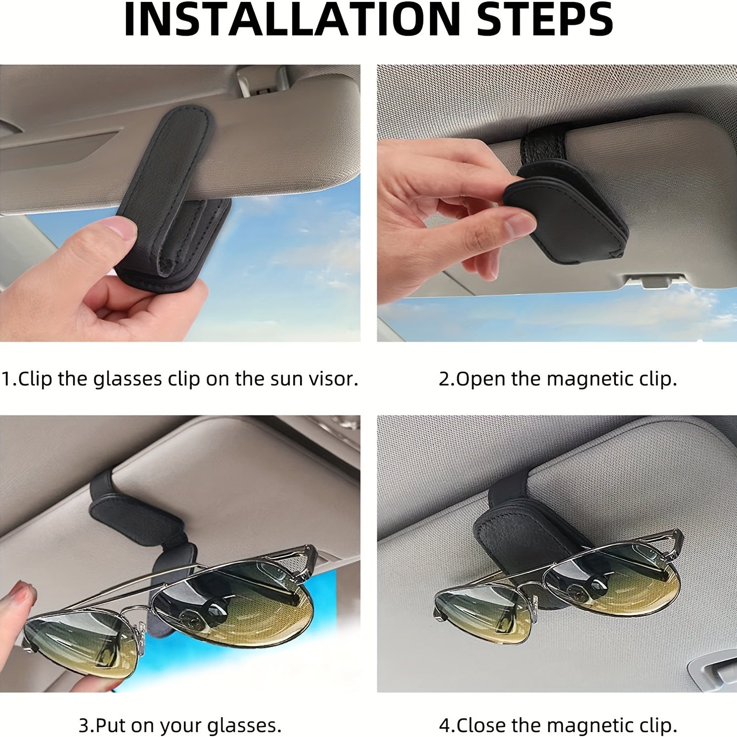 Sunglasses holders for the car
