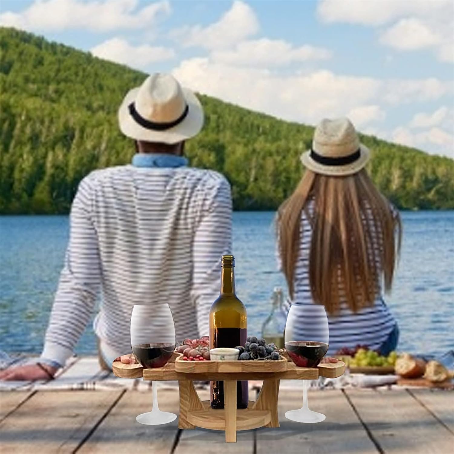 2-in-1 Fruit and Wine Glasses Table Rack