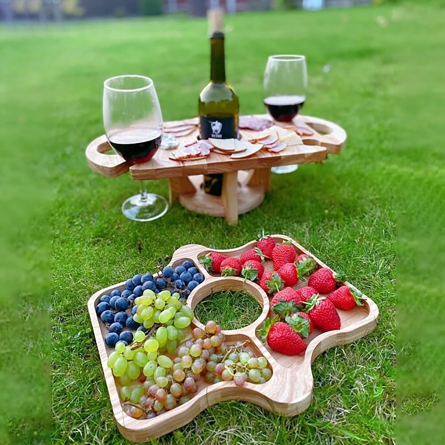 2-in-1 Fruit and Wine Glasses Table Rack