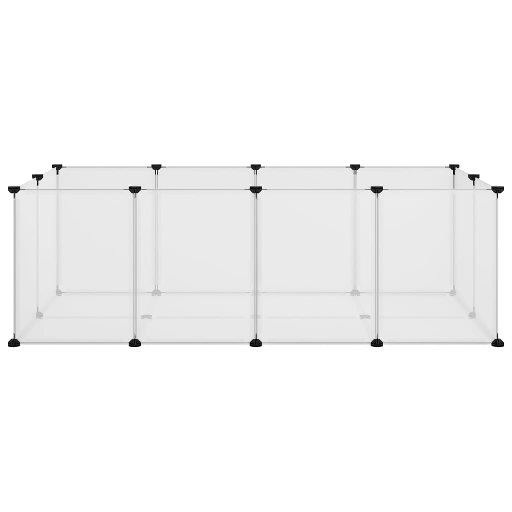 Tierkäfig klein 144x74x46,5 cm Polypropylen und Stahl transparent