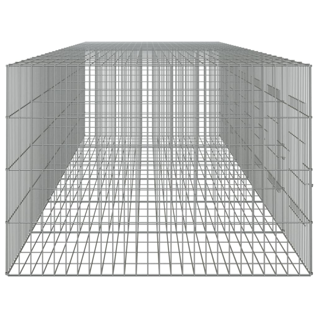 Rabbit cage with 6 panels 327x79x54 cm galvanized iron