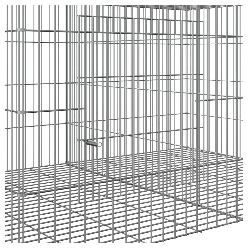 Rabbit cage with 6 panels 327x79x54 cm galvanized iron