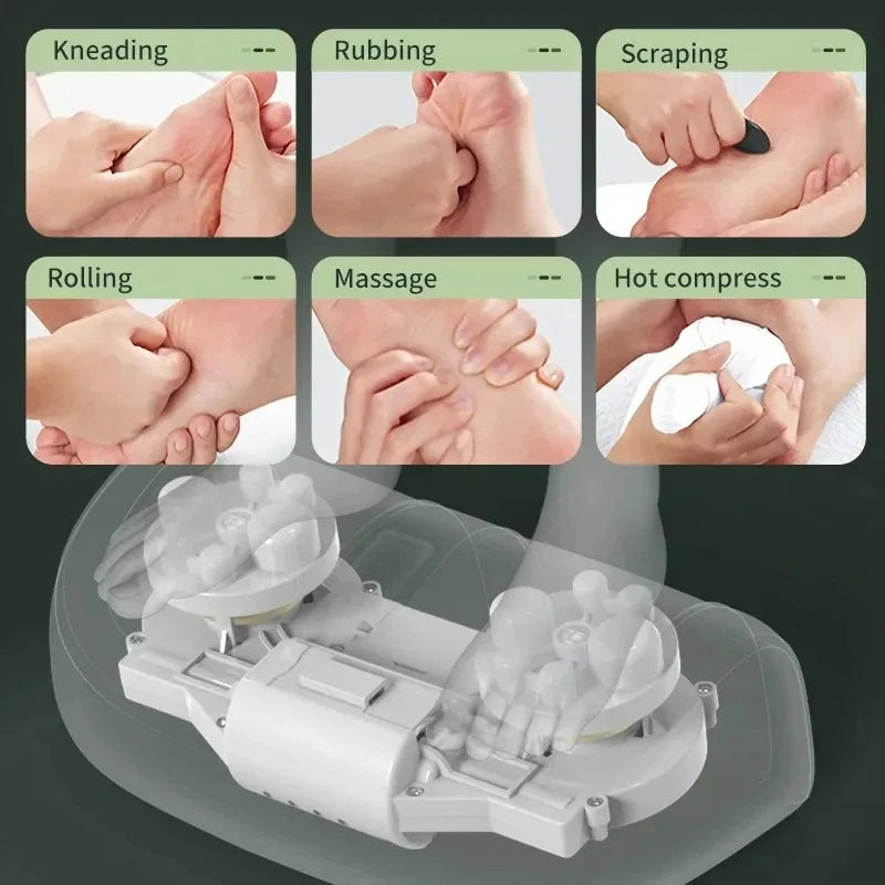 Elektrisches Fußmassagegerät Mini-Fußmaschine Tiefenmuskulatur Heiztherapie Linderung Müdigkeit Kalb Shiatsu Kneten Roller Vibrator Werkzeuge 