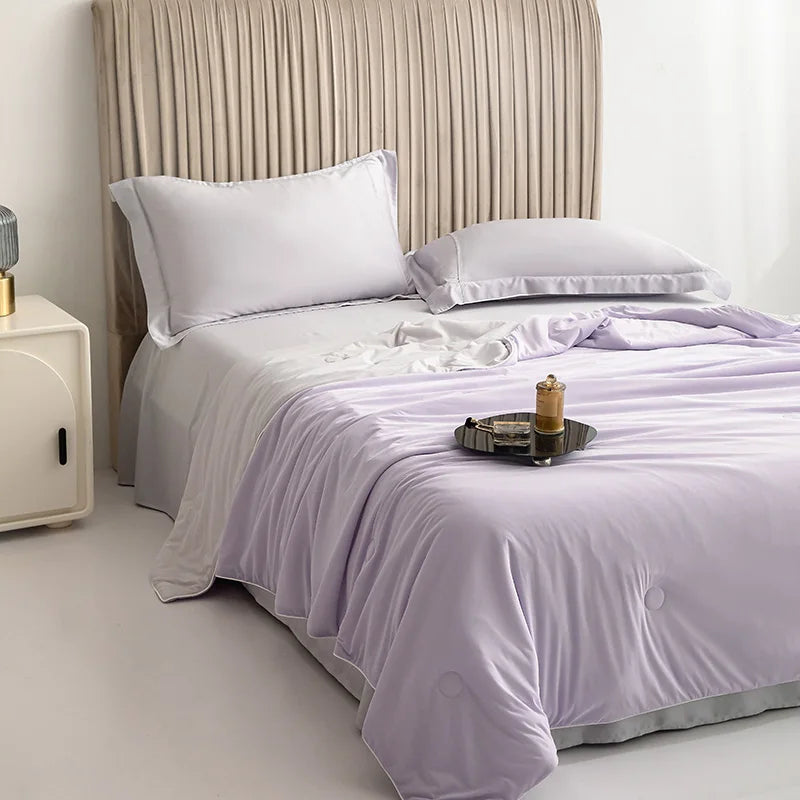 Cooling Blankets Supple Air Conditioning Duvet Lightweight Chilled Breathable Summer Quilt with Double Sided Cooling 