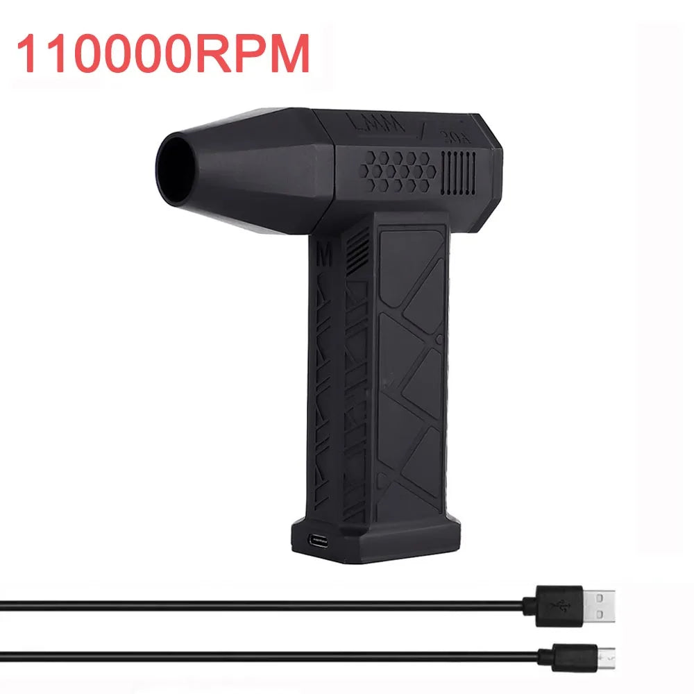 CAER Mini-Turbo-Jet-Ventilator, elektrischer Luftzerstäuber mit 3 Gängen, verstellbar, 130.000 U/min, Windgeschwindigkeit 52 m/s, Auto-Computer-Reinigungsgebläse-Werkzeug 