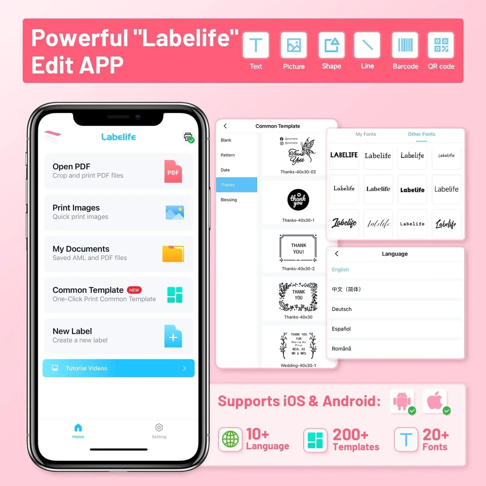 Phomemo 241 Bluetooth-Thermo-Etikettendrucker, kabellos, kleiner Versandetikettendrucker, 4 x 6, kompatibel mit iPhone, Android, Mac-Fenster 