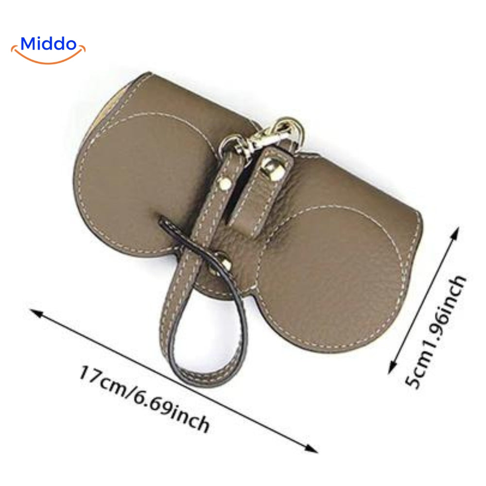 CompactVision – Schlankes Brillenetui aus Leder 