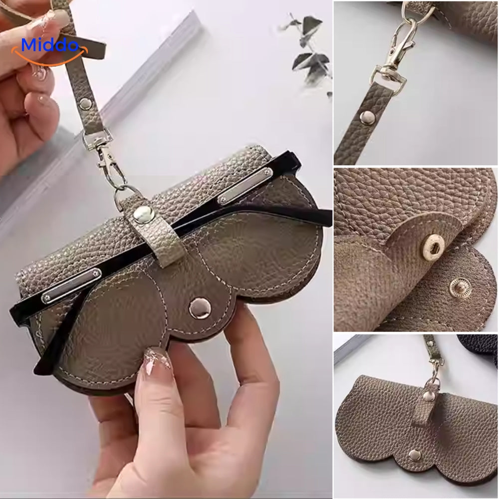 CompactVision – Schlankes Brillenetui aus Leder 