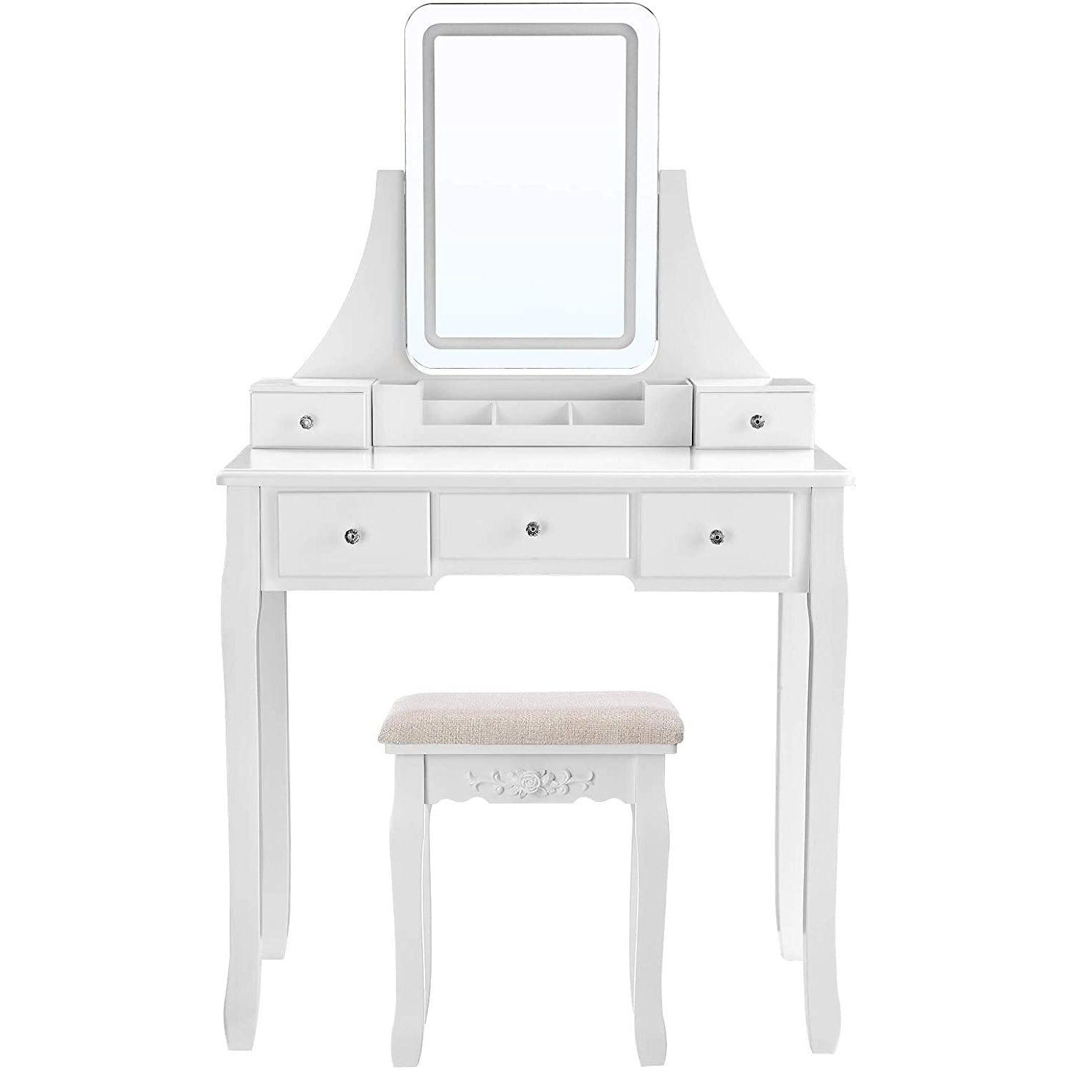 Dressing table with LED lighting